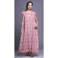 thumbnail image 4 of Bimba Vêtements de Nuit pour Femmes Nuisette Imprimée en Rayonne Longue Robe Maxi Vêtements de Nuit, 4 of 4