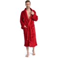 thumbnail image 1 of Men's Soft Plush Fleece Classic or Hooded Robe with Front Pockets, 1 of 7