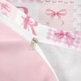 thumbnail image 4 of meiyoeat Abstract Geometric Plaid Buffalo Bedding,Girly Bows Monogrammed R Duvet Cover Full For Kids,Pink Reversible,3pcs(No Comforter), 4 of 6