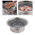 thumbnail image 4 of Japanese Tabletop grill per bbq, Portable Round Barbecue Food  with Grill for , Robata, Yakitori, Takoyaki and BBQ , L L, 4 of 8