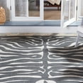 thumbnail image 4 of SAFAVIEH Cottage Eadaoin Zebra Indoor/Outdoor Area Rug, Light Grey/Grey, 8' x 10', 4 of 6