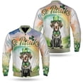 thumbnail image 3 of Happy St. Patrick’s Day German Shorthaired Pointer with Green Hat Shamrocks Rainbow All Over Print 3D Baseball Jacket GSP Lover Dog Gift Bomber Jacket Softball - 03007, 3 of 6