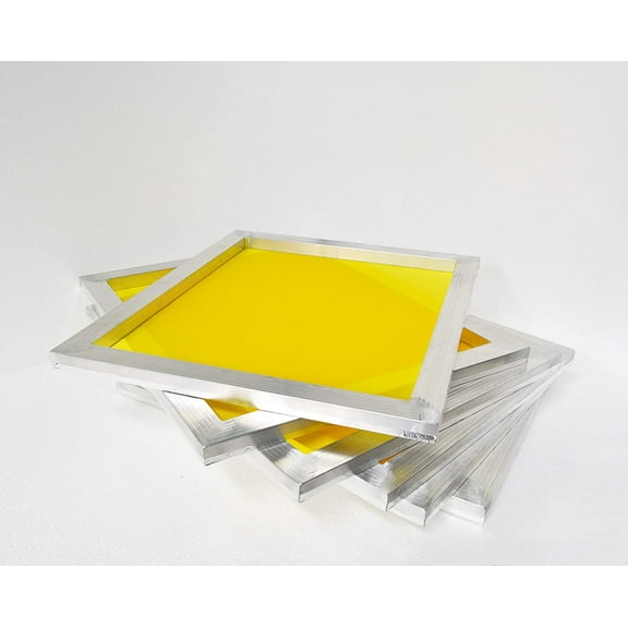 TECHTONGDA 6 pcs Aluminum Screen Frame With 200(80T) Yellow Mesh Fabric 20"x24" External Diameter