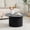Drum-Black, variant on YOCWO Lift Top Coffee Table with Sliding Door and Round Leg, Fluted Round Coffee Table with Hidden Compartments Storage for Living Room, Walnut