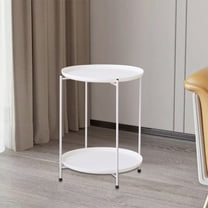 InsCrazy Small Nightstand Scandinavian Small Tea Table Iron Sofa Side Table for Kitchen Bathroom Laundry Room Office