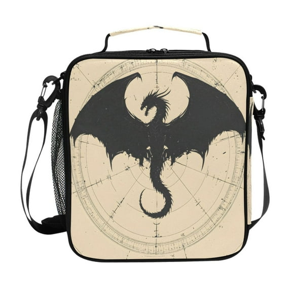 ALAZA Dragon Silhouette Lunch Box Insulated Lunch Bag Reusable Thermal Cooler Tote School Picnic