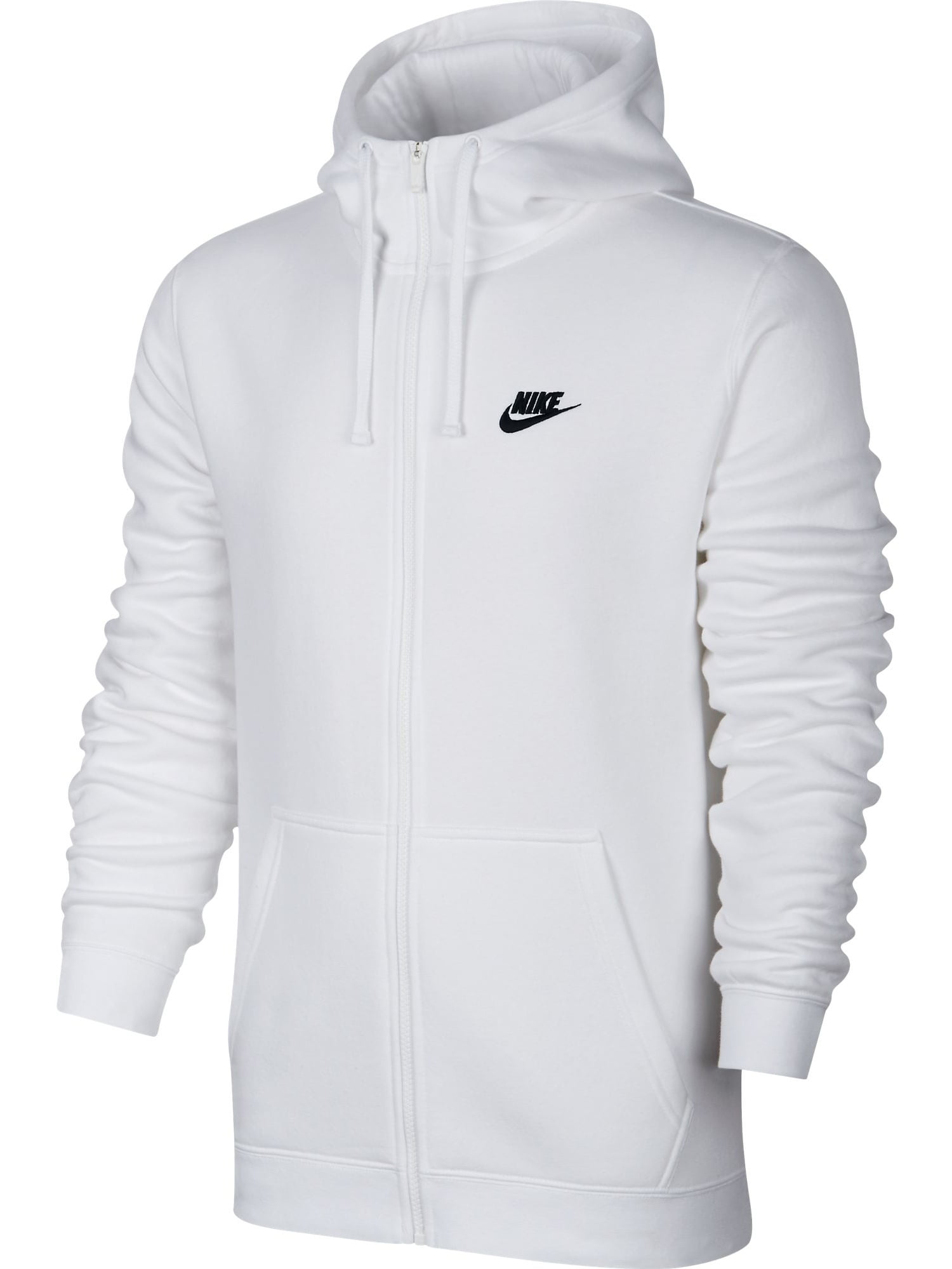 spoor Landgoed Oogverblindend Nike NSW Club Fleece Full Zip Men's Hoodie White/Black 804389-100 -  Walmart.com