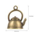 thumbnail image 4 of 50pcs Small Teapot Hanging Charm Necklace Hanging Decor DIY Alloy Kettle Charm, 4 of 8
