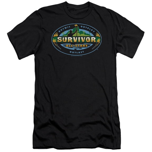 Survivor All Stars Premium Canvas Adult Slim Fit 30/1 T-Shirt Black