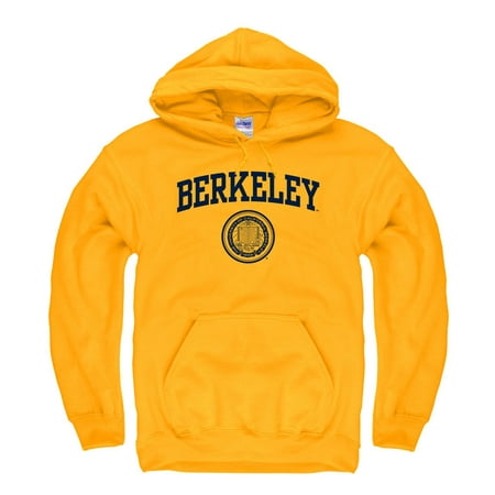 - UC Berkeley Arch & Seal Men's Hoodie Sweatshirt-Gold