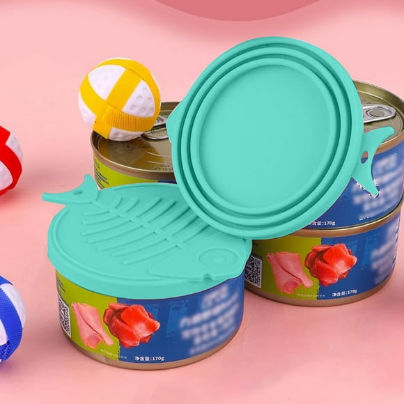 Kitchen Utensil Set Dog Food Can Cover Set Pet Food Can Lids Dishwasher Silicone Pet Can Lids With Spoon Dog Can Cover Cat Can Lids Covers For Dog Cat Food Feeding Can Supplies, Green