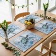 thumbnail image 5 of Ocean Turtle Placemats for Dinning Table Set of 6, Blue Coral Coastal Starfish Nautical Shell Burlap Kitchen Place Mats Waterproof Cloth Table Mats, Indoor Outdoor Placemats Easy Clean Dinner Decor, 5 of 8