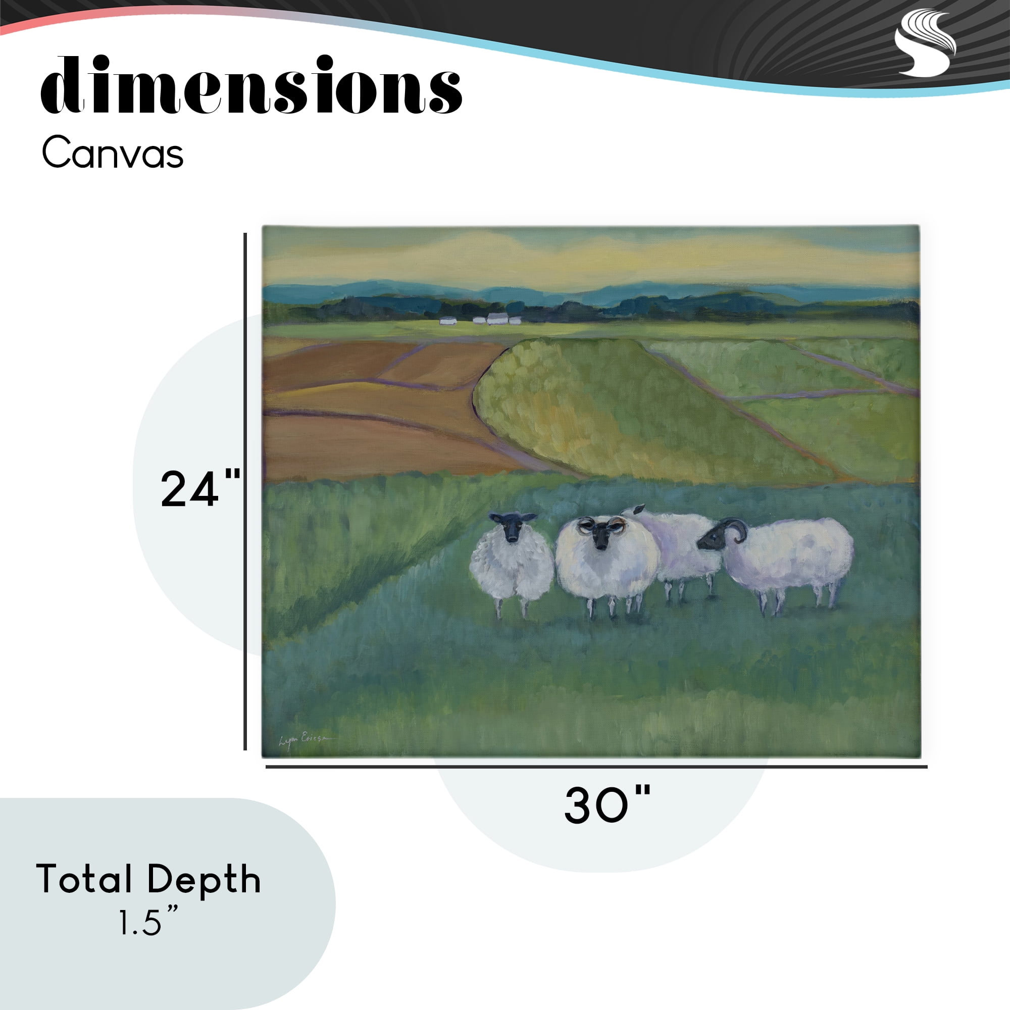 Stupell Industries Sheep Herd Meetup Canvas Wall Art, design by Lynn Ericson Fine Art