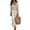 Complexion, variant on Women's Vintage Solid V Neck Long Sleeve Knit Sweater with Satin Cami Top & Maxi Dress Set, Casual Elegant Satin Slip Dress and Loose Knit Pullover Two-Piece for Daily Wear - Complexion M