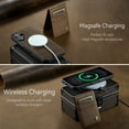 thumbnail image 3 of Allytechgroup 2 In 1 Wallet Case for iPhone 16, PU Leather Magnetic Case with Detachable Cards Holder Support Wireless Charging Full Body Protector Cover for iPhone 16, Coffee, 3 of 11