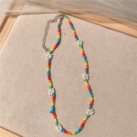 Bohemian Flowers Choker Necklace Bead Necklace Chain Beach Daisy Necklaces Jewelry for Women and Girls (Colorful) | Walmart Canada Bohemian Flowers Choker Necklace Bead Necklace Chain Beach Daisy Necklaces Jewelry for Women and Girls (Colorful) | Walmart Canada