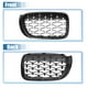 thumbnail image 5 of No.51117338571/51117338572 Parachoques delantera rejilla para BMW Izquierda Derecha 1 par Negro Plata, 5 of 5
