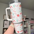 thumbnail image 3 of Coquette Strawberry 40oz Tumbler: Cottagecore Quencher, 3 of 3