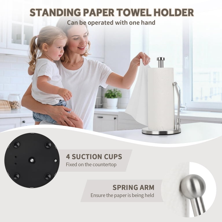 Stainless Steel Freestanding Paper Towel Holder photo 4