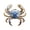 White, variant on Nautical Crab Brooch Enamel Marine Animal Pin, Coastal Beach Lapel Badge, Red Blue Patriotic Holiday Jewelry for Denim Jackets Tote Bags Women