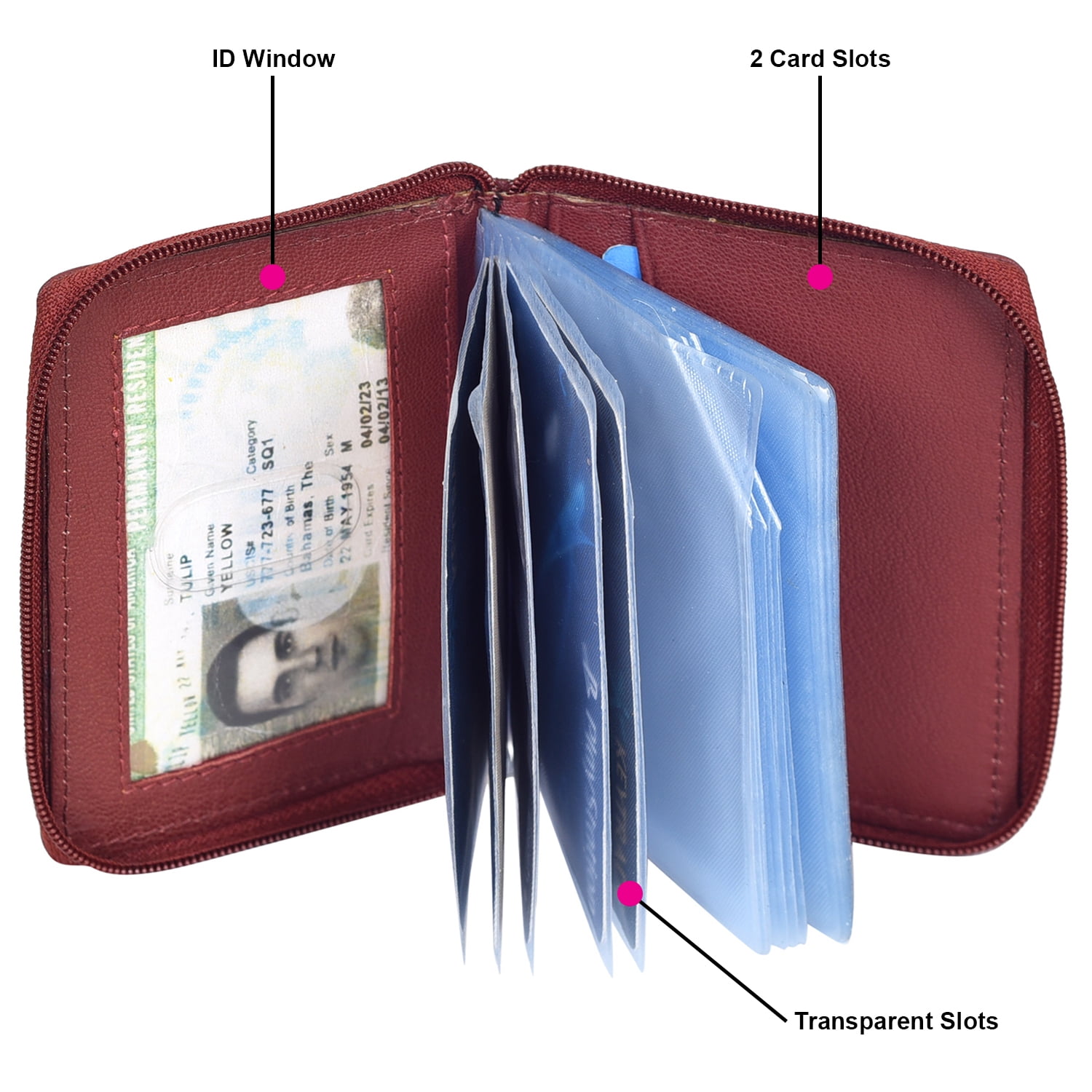 Leatherboss Designer Compact Wallet Picture Holder All