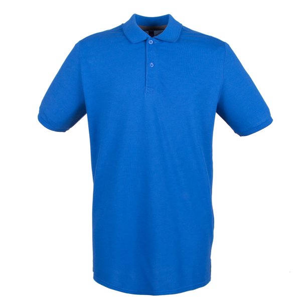 Henbury - Polo algodón pique tallaje moderno para hombre (Azul)