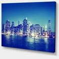 thumbnail image 2 of Panorama Nocturne de la Ville de New York - Impression sur Toile Très Grande, 2 of 4