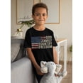 thumbnail image 3 of God Family Country Freedom 4th July USA Flag Christian Funny Awesome Graphic Kid TShirt Popular Kid T Shirts Trending Tops Tees for Kid, 3 of 8