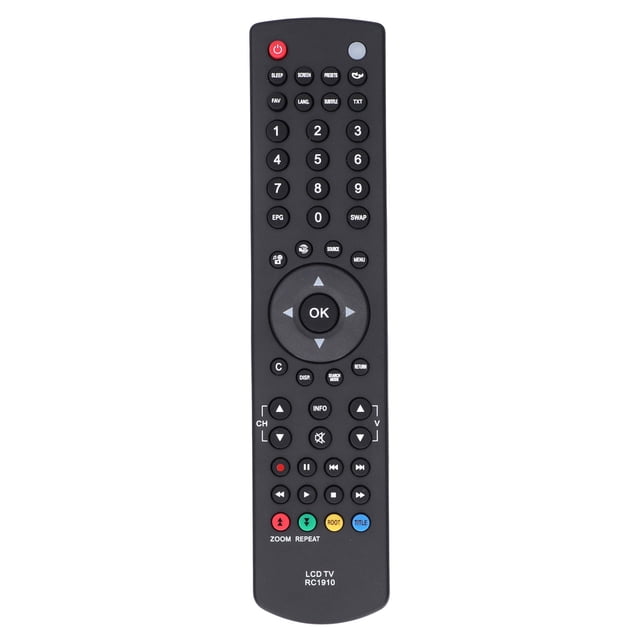 Mando A Distancia Para LCD TV Suministros De Repuesto Universales Rc1910 Negro