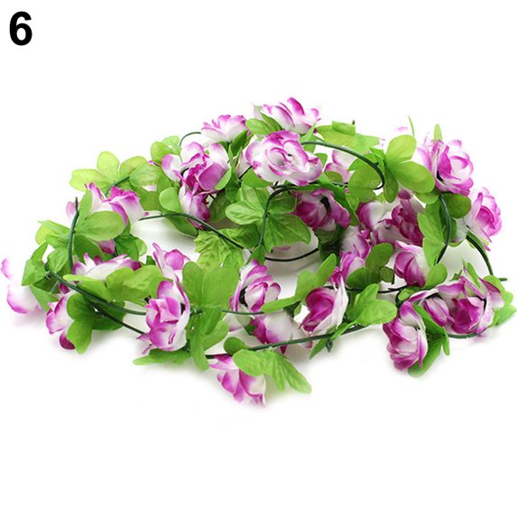 Opolski Garden Home Wedding Party Decor Fake Flower Garland Artificial Rose Blossom Vine