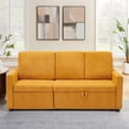 thumbnail image 2 of PPorfamilia 71'' 3-Seater Sofa, Modern Corduroy Sofa Deep Seat with Storage, Upholstered Couch for Living Room, Yellow, 2 of 8
