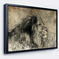 thumbnail image 1 of Designart - Lion en Sépia - Impression sur Toile Encadrée Animal, 1 of 4
