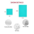 thumbnail image 7 of Turquoise Plaid Kitchen Dish Towels for Drying Dishes Set of 2, Geometric Leaf Diamond Morocco Abstract Waffle Weave Microfiber Hand Tea Bathroom Towels Quick Dry & Absorbent Towel 15.7x23.6, 7 of 7