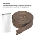 thumbnail image 4 of Trayknick 15m Exhaust Heat Wrap Durable Heat-resistant Fiber Car Modification Exhaust Wrap Tape for Motorcycle, 4 of 13