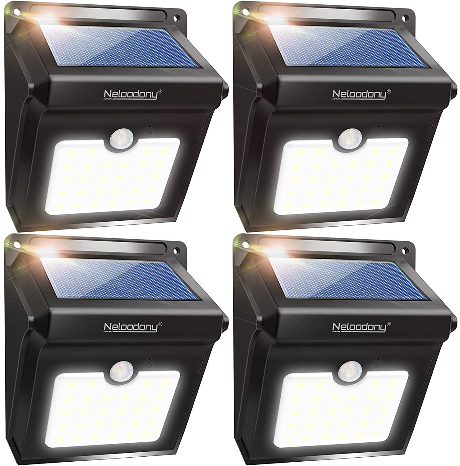 Neloodony Solar Lights Outdoor, Easy Install Outdoor Motion Sensor Lights