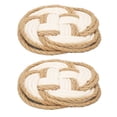 thumbnail image 1 of 2 Pcs Heat Resistant Coasters Round Braided Absorbent Drink Coasters for Home Office, 1 of 5