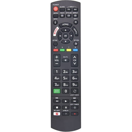 MYHGRC Replacement Panasonic TV Remote Control for All Panasonic Smart TV Viera LCD LED 3d 4k HDTV With NETFLIX/HOME/APPS Buttons - No Setup Required N2QAYB000487 N2QAYB000753