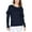 True Navy, variant on Michael Kors Womens Ruffle Sleeve Pullover Sweater, Blue, Petite, PS