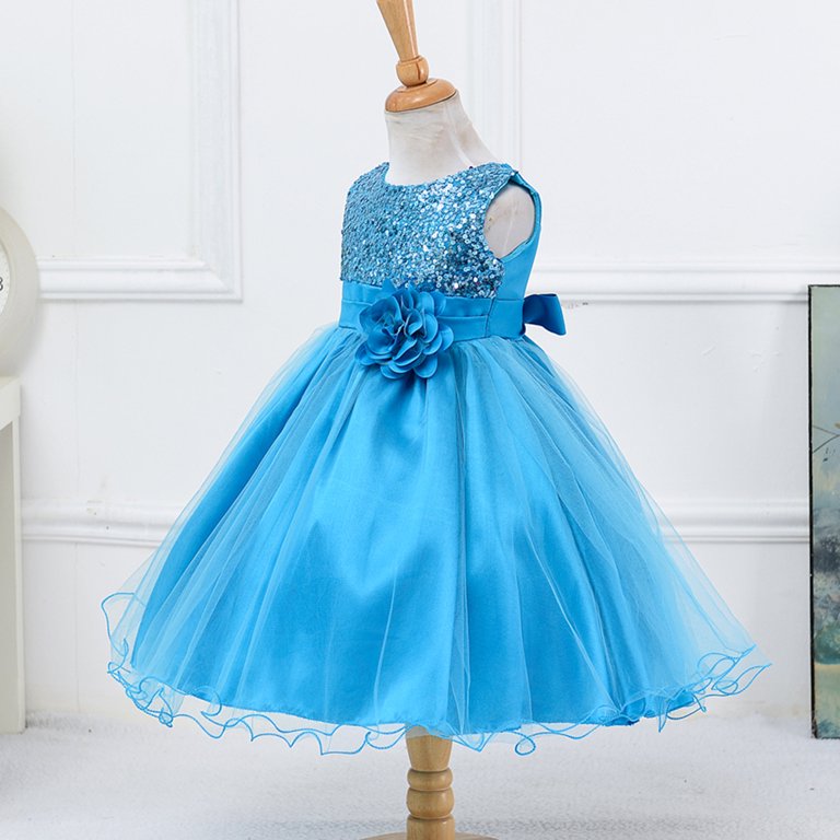 Girls Flower Mesh Puffy Dress Holiday Performance Lace Dress Princess Dress  - Walmart.com