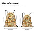 thumbnail image 2 of Zufioo Vintage Floral Sports Cinch Sack Gym String Bags Machine Washable Heavy Duty String Backpack for Men Women-Medium, 2 of 6
