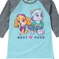 thumbnail image 3 of Paw Patrol - Besties Pups - Toddler And Youth Girls Raglan Graphic T-Shirt, 3 of 6
