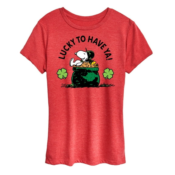 Peanuts - Lucky To Have Ya - Women's Short Sleeve Graphic T-Shirt
