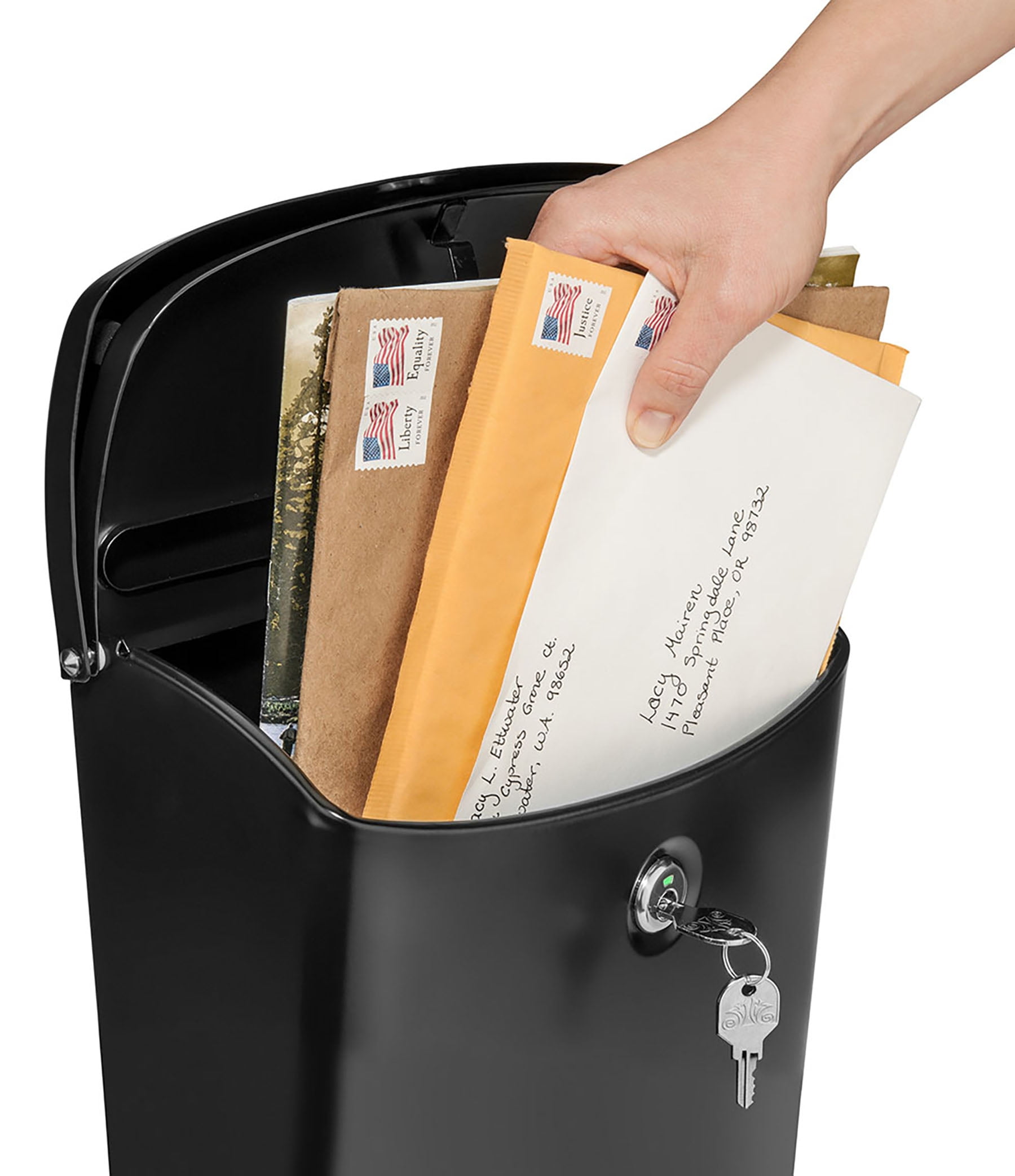 Architectural Mailboxes 2576B-10 Parkside Locking Wall Mount Mailbox - Black