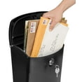 thumbnail image 2 of Architectural Mailboxes 2576B-10 Parkside Locking Wall Mount Mailbox - Black, 2 of 7