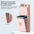 thumbnail image 4 of Phone Case for Samsung Galaxy S21 Ultra 5G Wallet Cover with Credit Card Holder Shoulder Crossbody Strap Long Lanyard Leather Cell Accessories S21ultra 21S S 21 21ultra G5 Women Girls Pink, 4 of 8