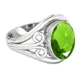 thumbnail image 3 of 925 Sterling Silver Ring Peridot Quartz Handmade Jewelry, 3 of 9