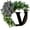 V-Free Size/V, variant on Home Decor,26 Letter Decorative Wreath Door Hanging Bow Knot Pendant Rattan Ring Design 26 Alphabet Style Options,Festive Decor for Front Door Mantle Wall Wedding Fathers Day Housewarming Gift
