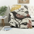 thumbnail image 4 of FCXZI Bird Flower Durable Soft Flannel Blanket, Reversible Cozy Blanket 30*40in, 4 of 7