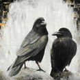 thumbnail image 2 of Atelier B Art Studio 20x20 White Modern Wood Framed Museum Art Print Titled - Two Crows Birds, 2 of 4