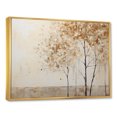 thumbnail image 2 of Designart "Tranquil Beige Trees IV" Landscape Trees Floater Framed Wall Art Living Room, 2 of 5